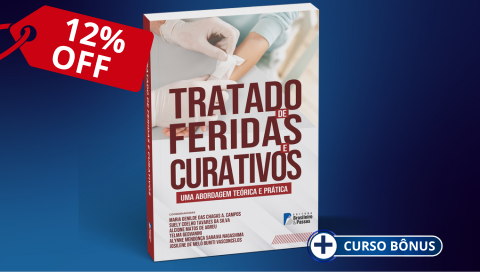LIVRO: Tratado de Feridas e Curativos + Curso Bônus de Atualização com Certificado de 120 horas